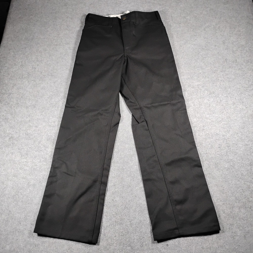 Ben Davis Original Ben's Pants Men's 30 Black Workwear Twill Flat Front Slacks